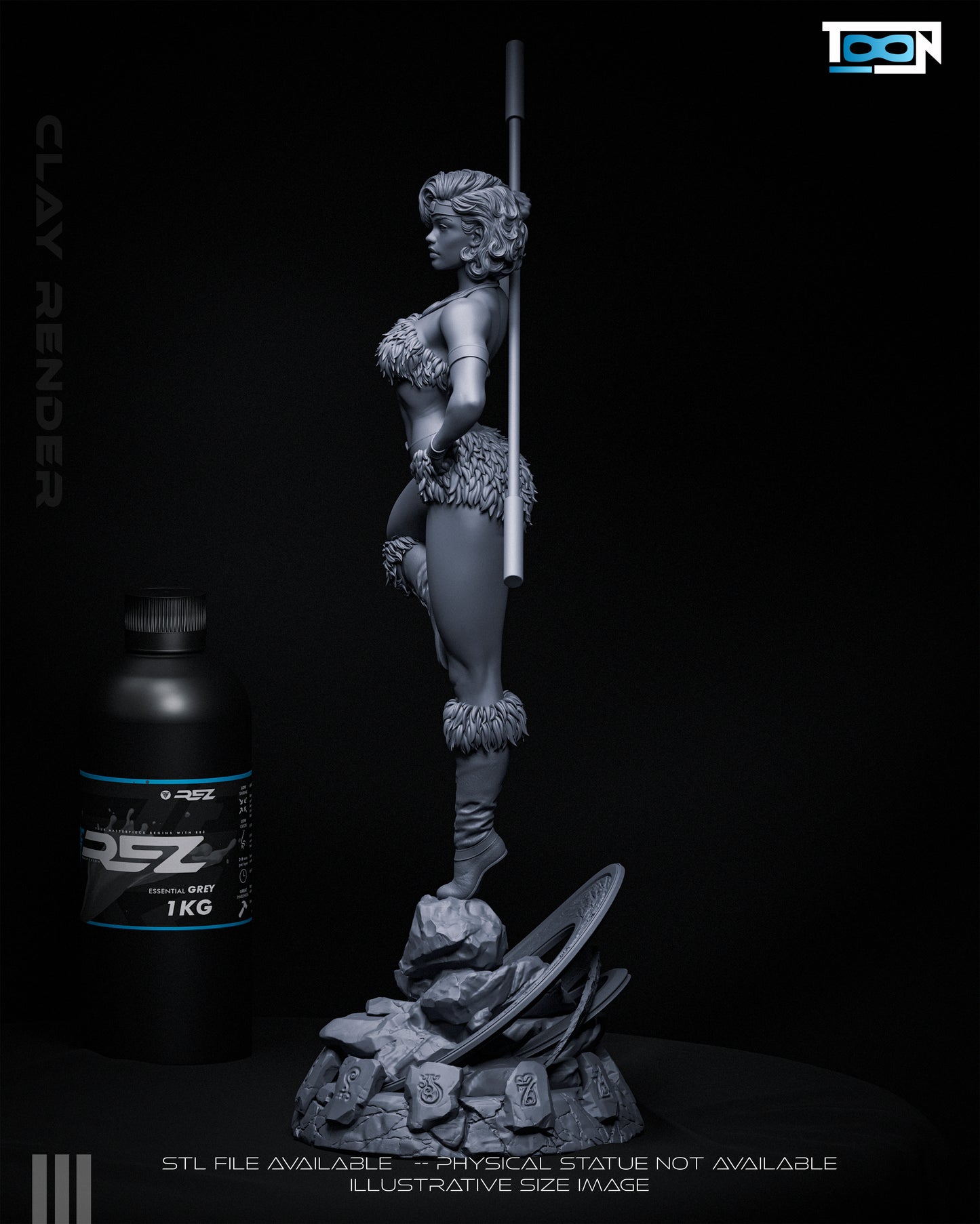 Princess Diana Statue 3D-Printed Kit