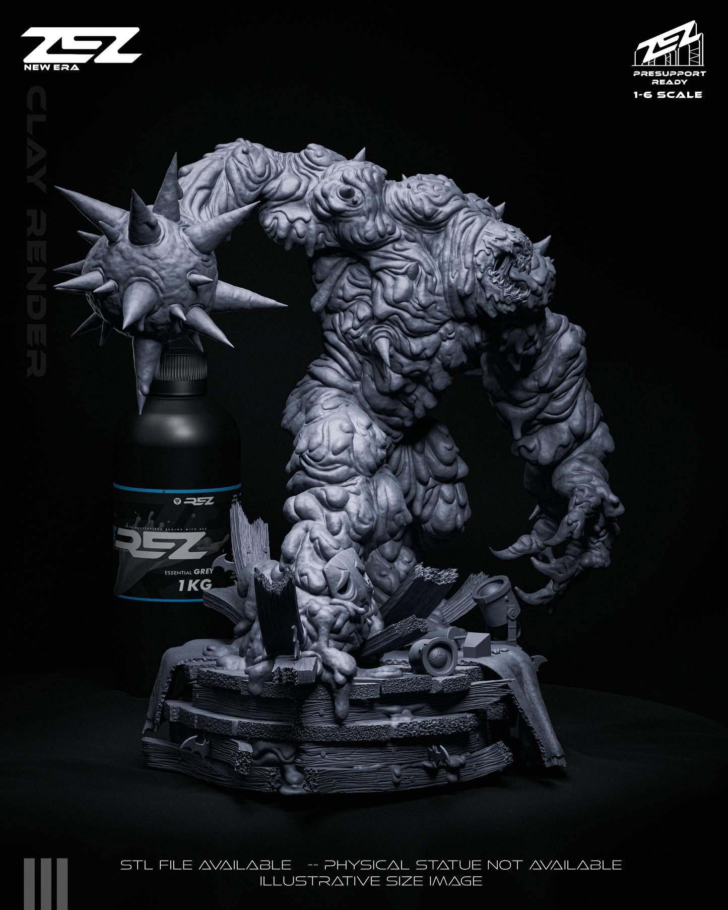 Clayface Statue 3D-Printed Kit