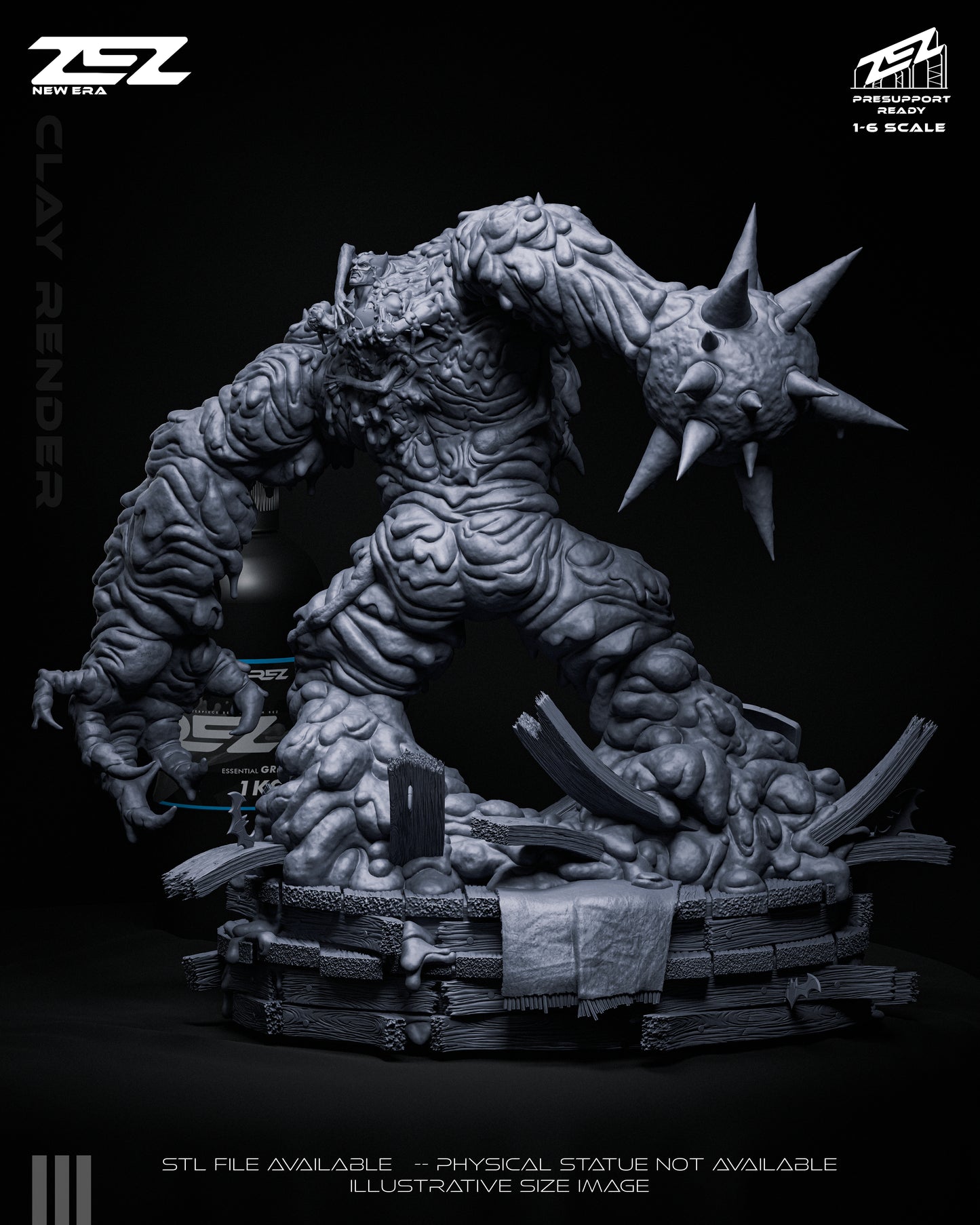 Clayface Statue 3D-Printed Kit