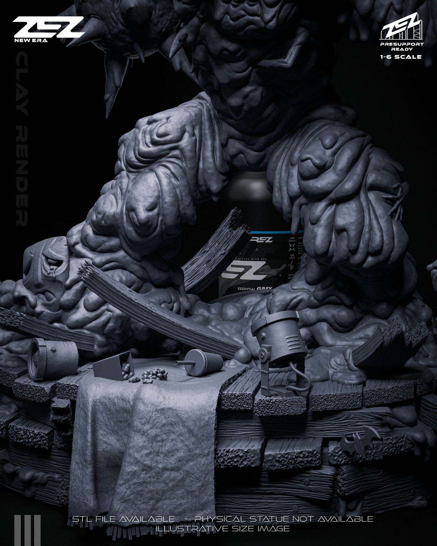 Clayface Statue 3D-Printed Kit