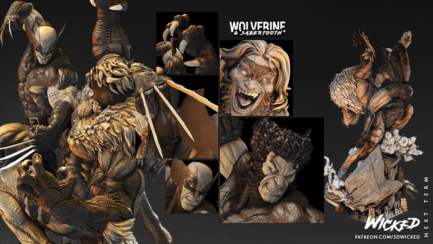 Wolverine VS Sabretooth Diorama