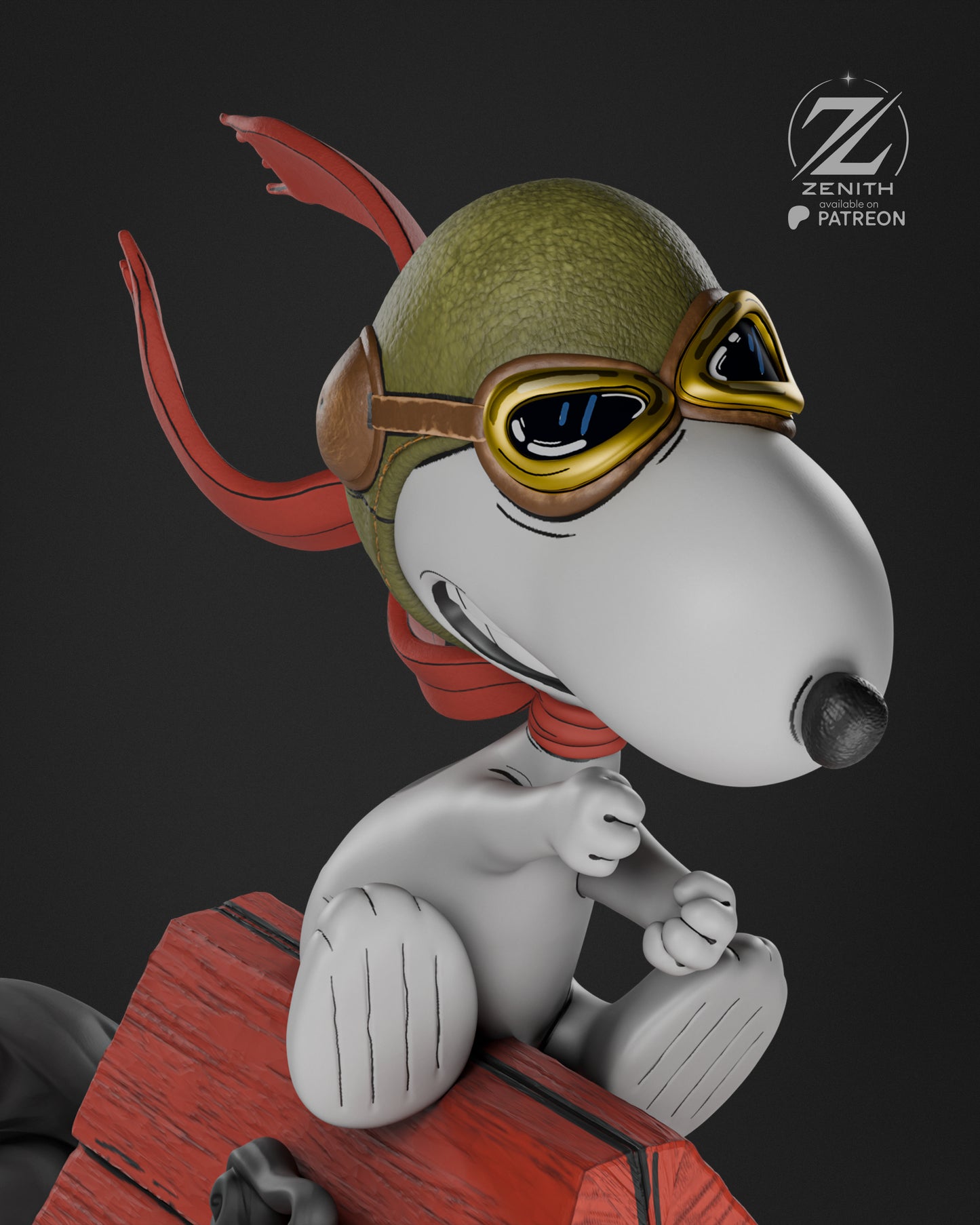 Snoopy Statue 3D-Printed Kit