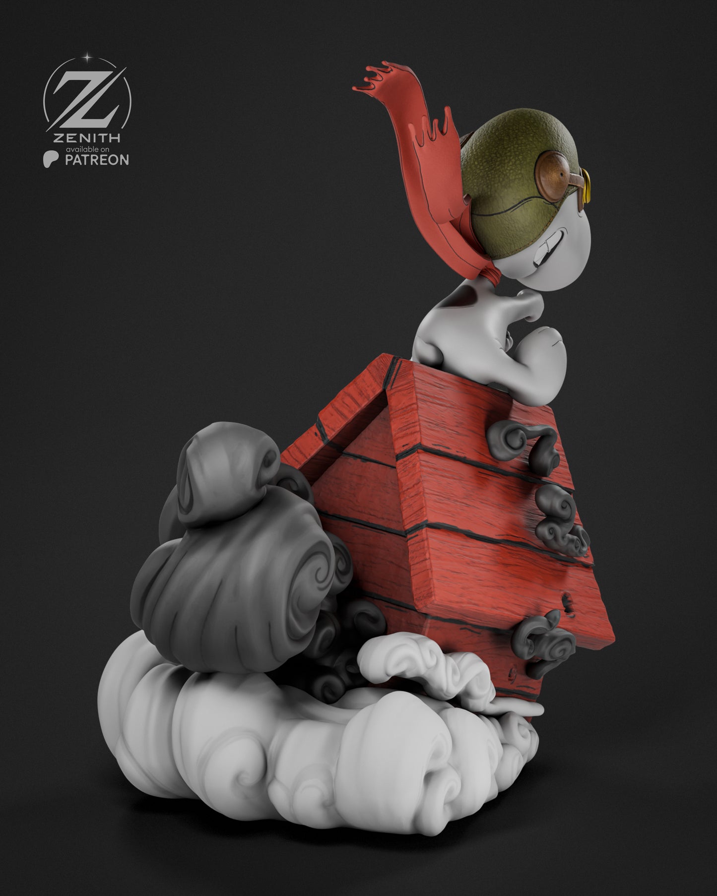 Snoopy Statue 3D-Printed Kit
