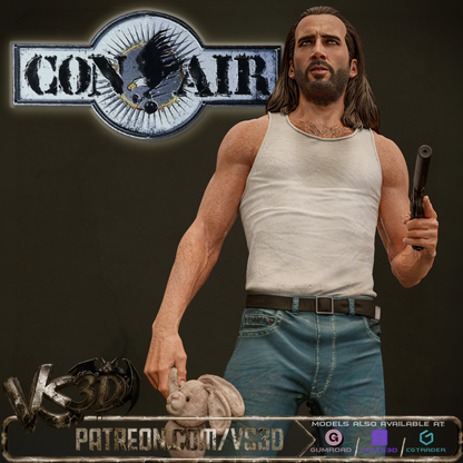 Cameron Poe Con-Air Statue 3D-Printed Kit
