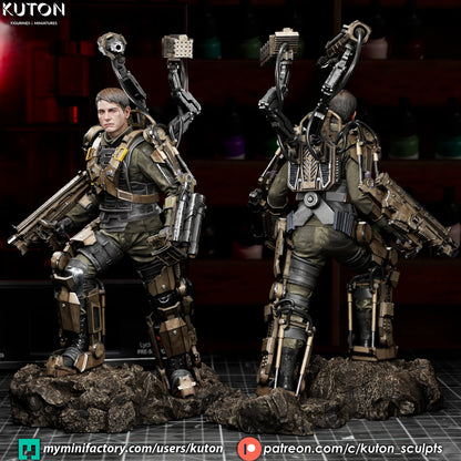 Major William Cage Statue 3D-Printed Kit