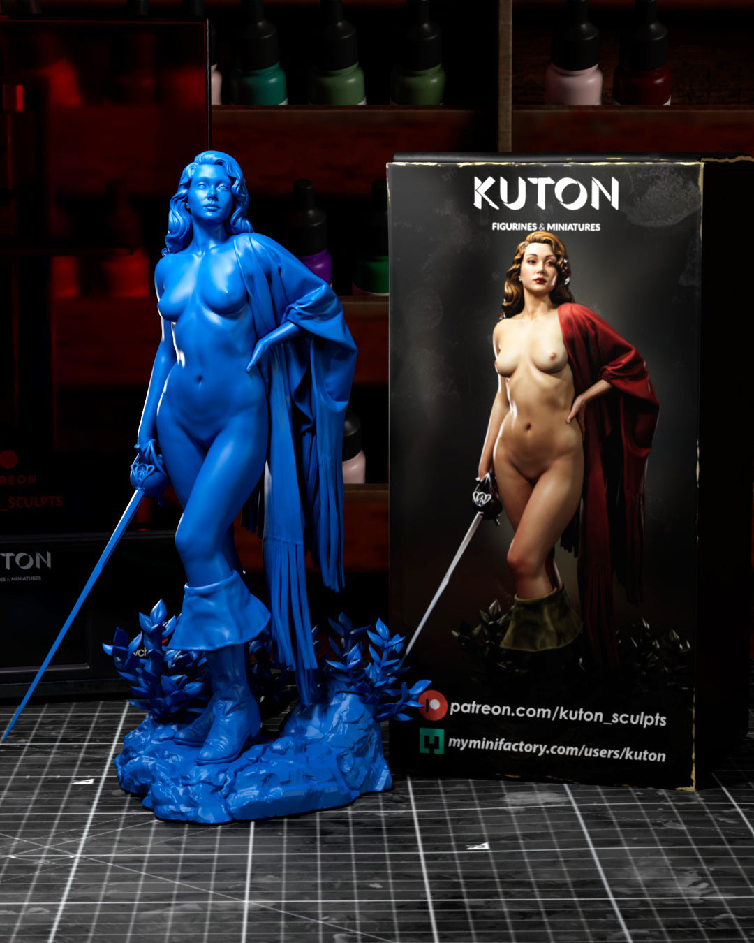 The Fencer Statue 3D-Printed Kit