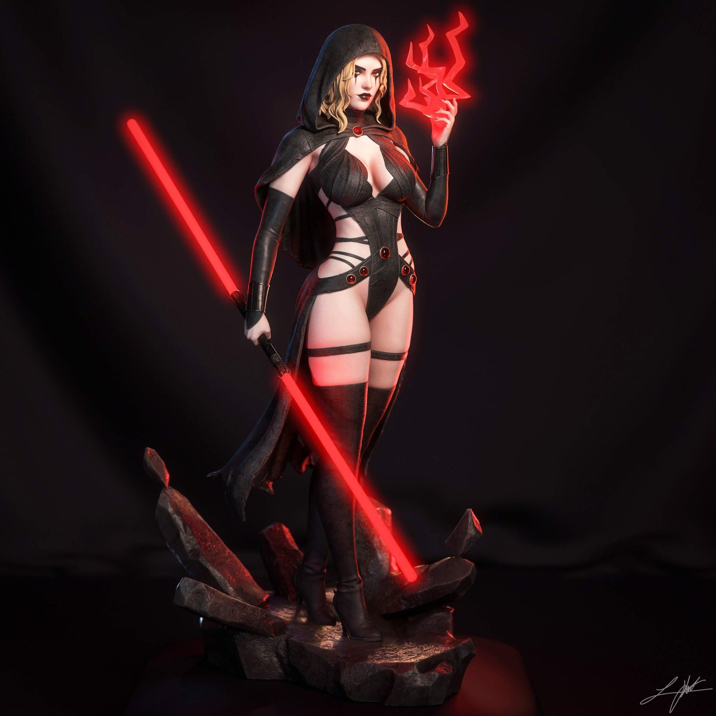 Darth Zannah Statue 3D-Printed Kit
