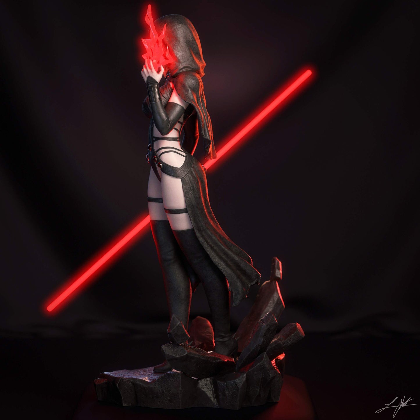 Darth Zannah Statue 3D-Printed Kit