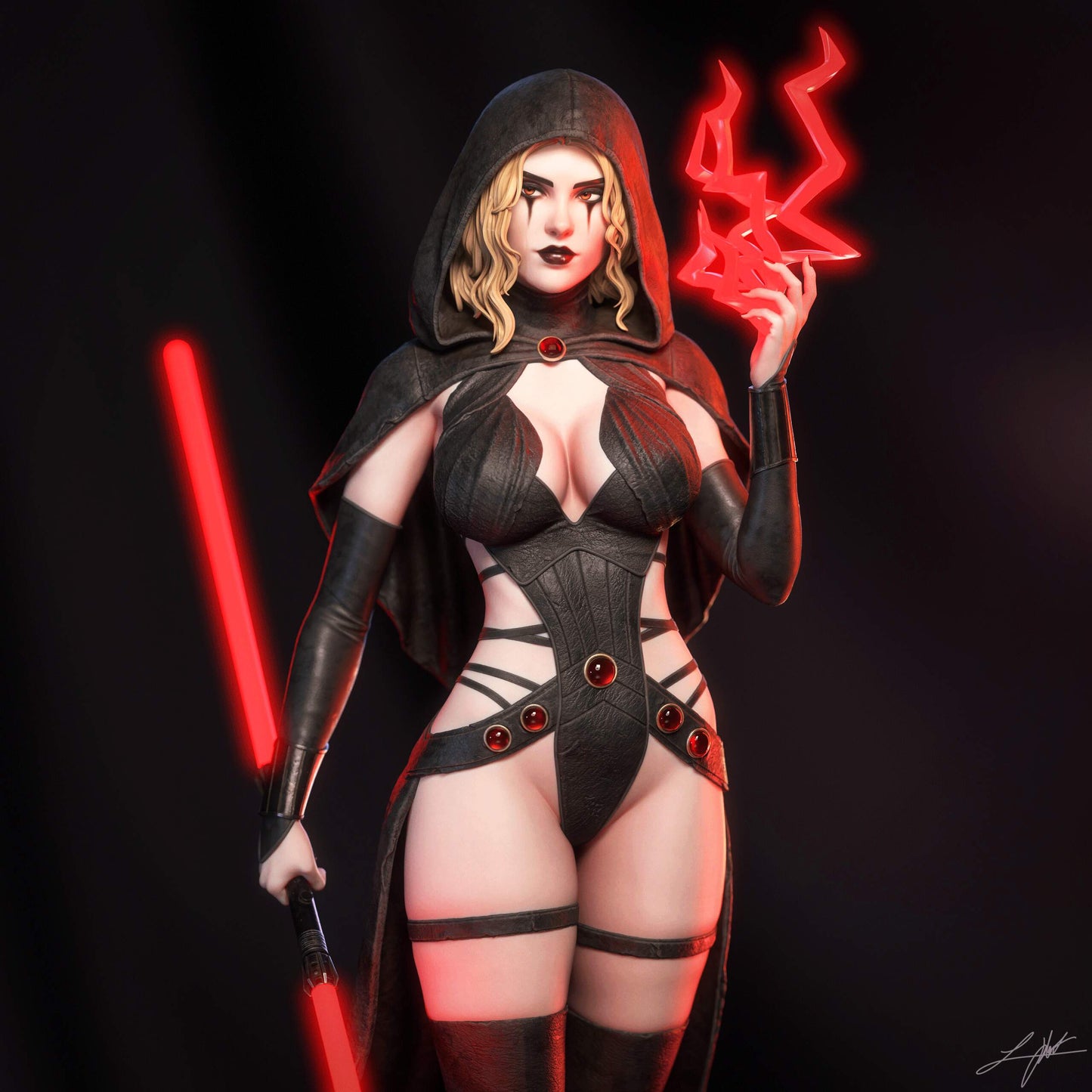 Darth Zannah Statue 3D-Printed Kit