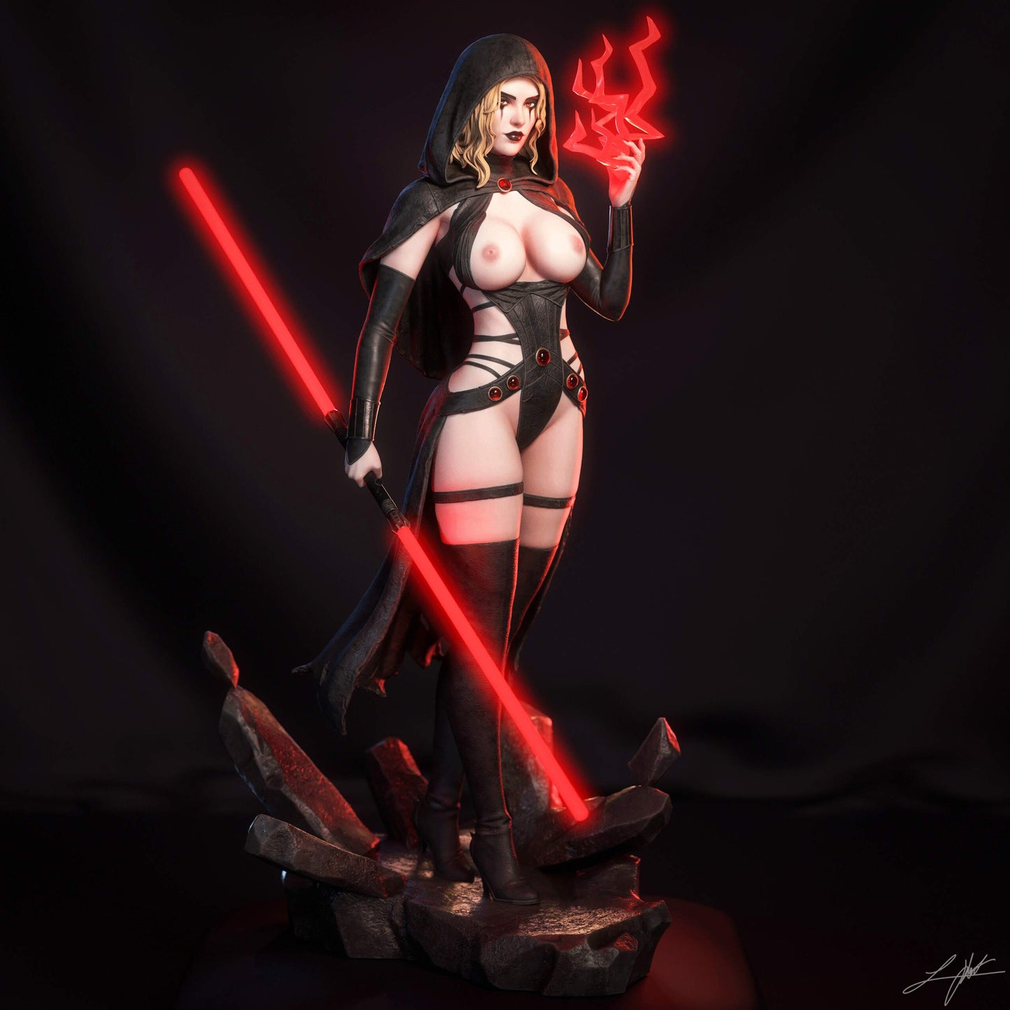 Darth Zannah Statue 3D-Printed Kit
