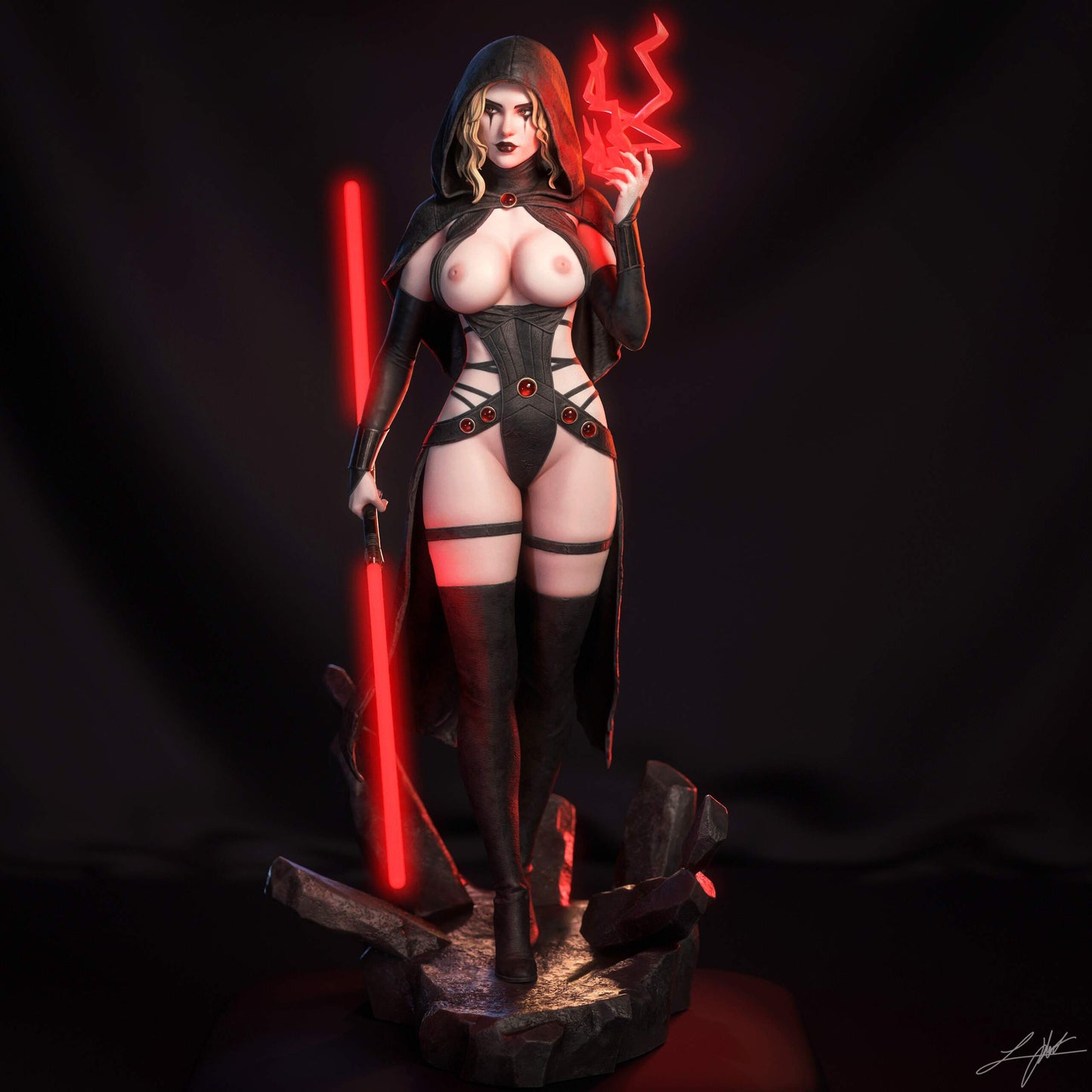 Darth Zannah Statue 3D-Printed Kit