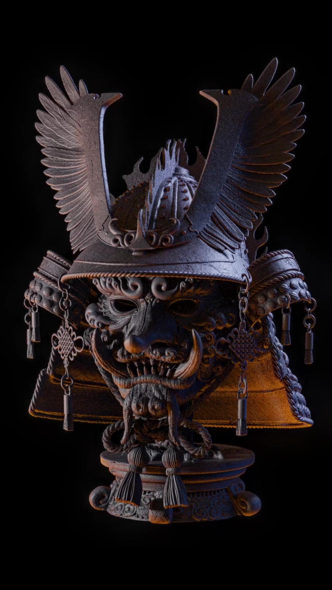 Daiten's Life-Sized Mask & Stand