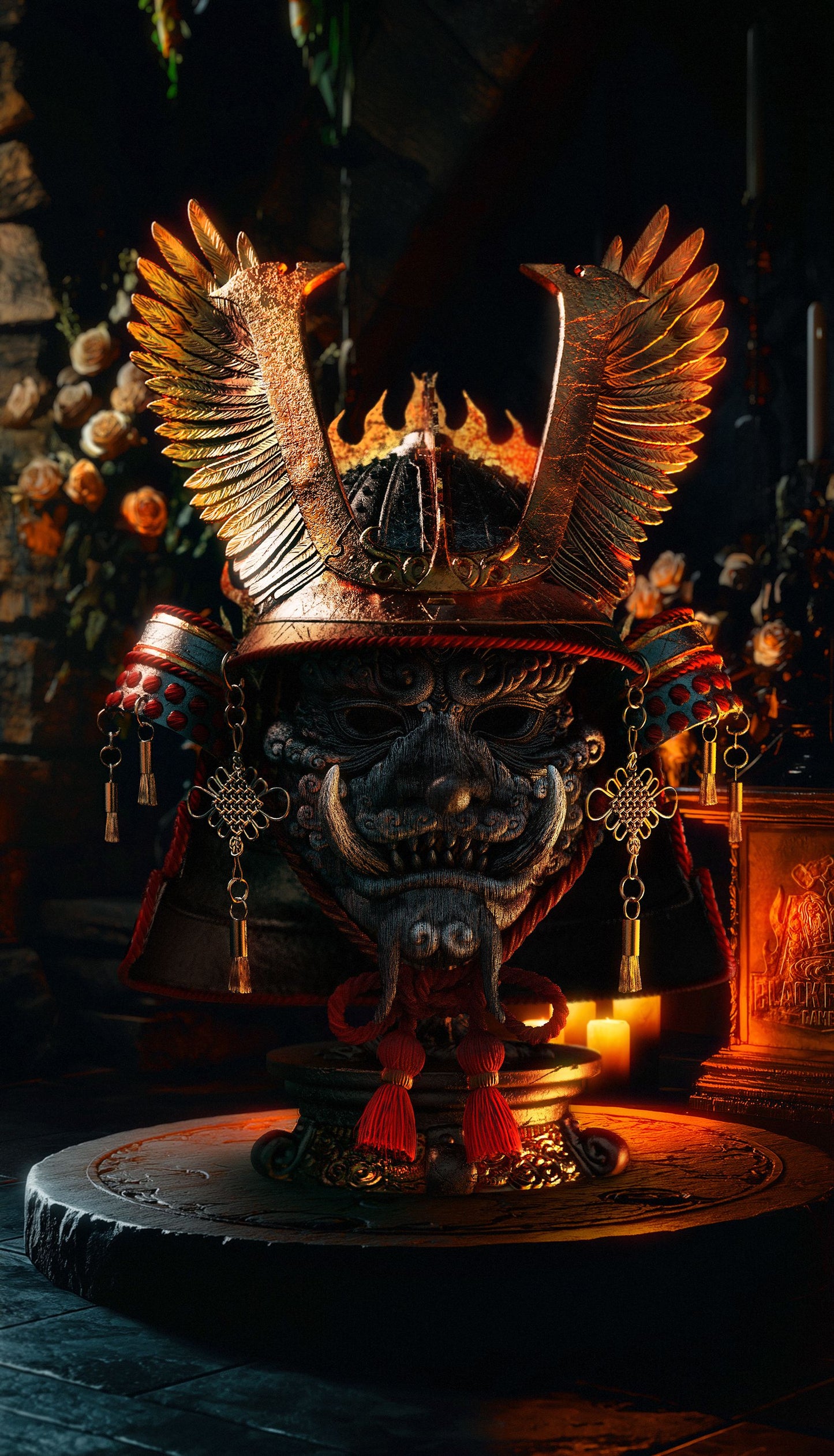 Daiten's Life-Sized Mask & Stand