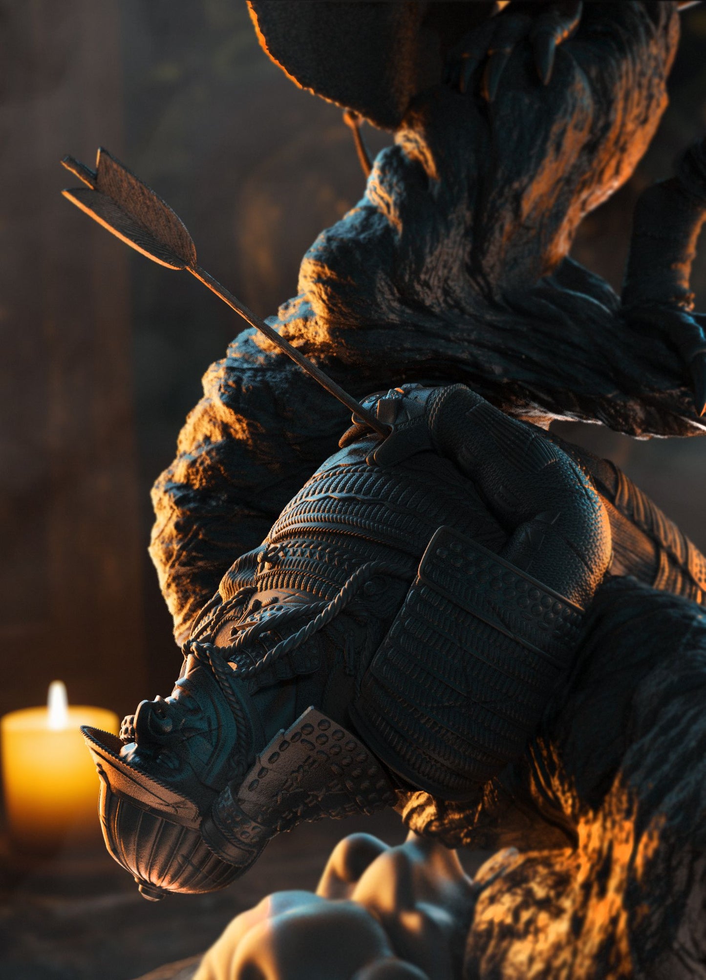 Daiten - The Exiled Wanderer Statue