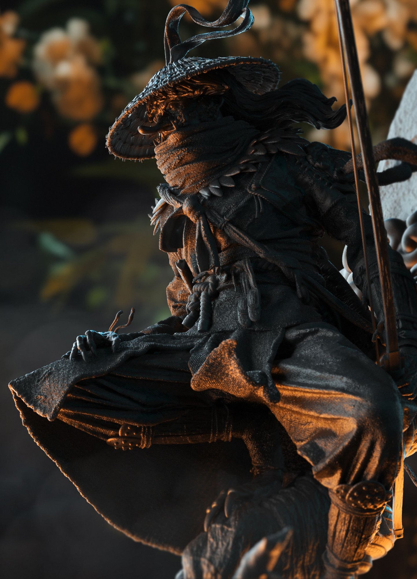 Daiten - The Exiled Wanderer Statue