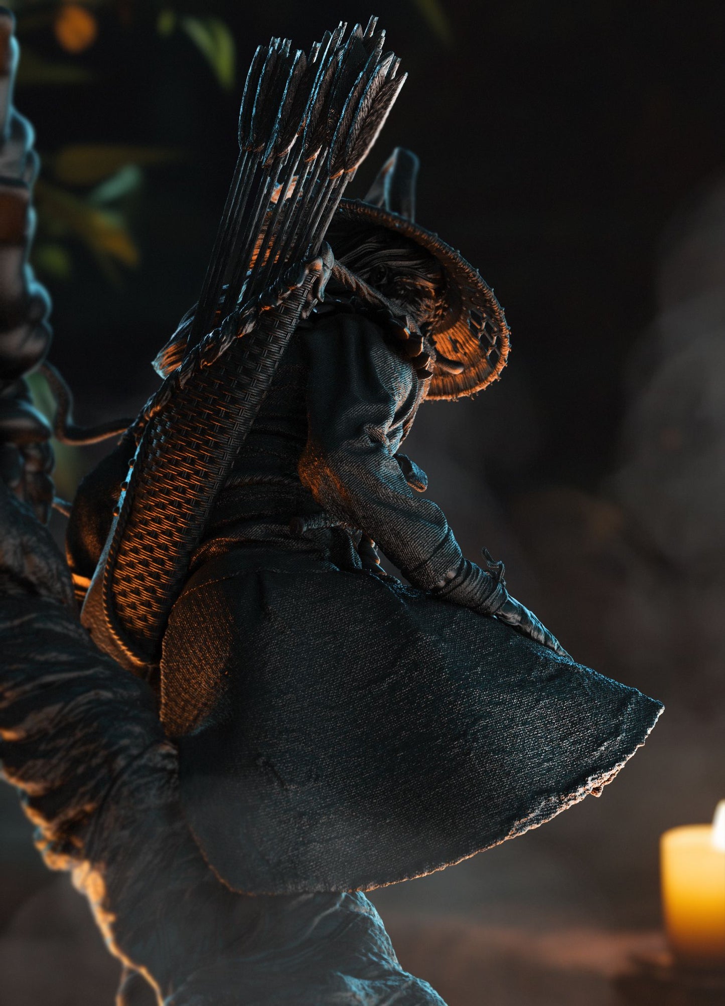 Daiten - The Exiled Wanderer Statue