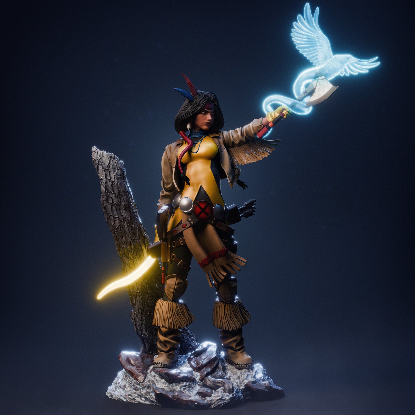 Dani Moonstar Statue 3D-Printed Kit