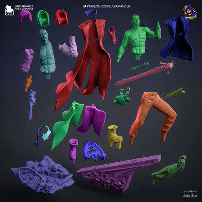 Dante Statue 3D-Printed Kit