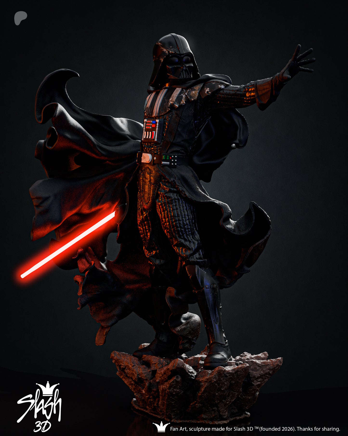 Darth Vader Statue 3D-Printed Kit