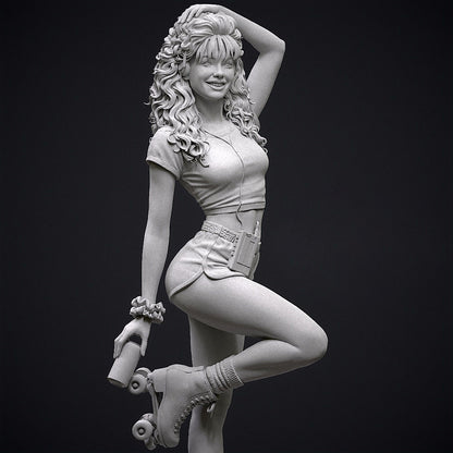 80's Roller Girl Statue 3D-Printed Kit