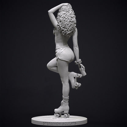 80's Roller Girl Statue 3D-Printed Kit