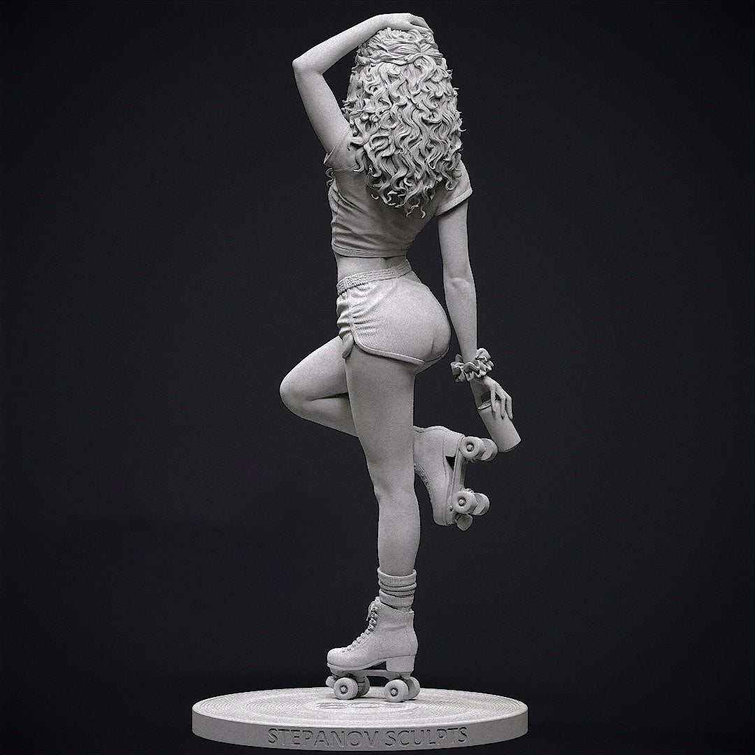 80's Roller Girl Statue 3D-Printed Kit