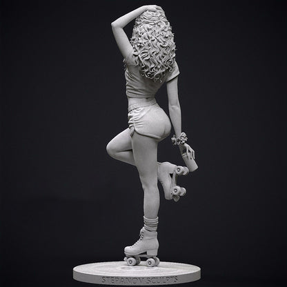 80's Roller Girl Statue 3D-Printed Kit