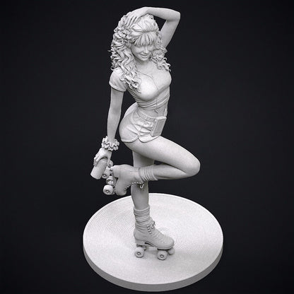 80's Roller Girl Statue 3D-Printed Kit