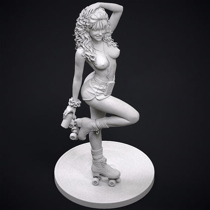 80's Roller Girl Statue 3D-Printed Kit