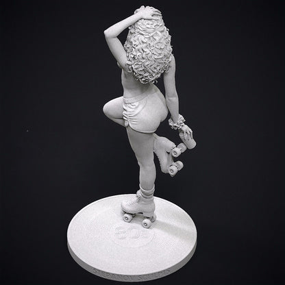 80's Roller Girl Statue 3D-Printed Kit