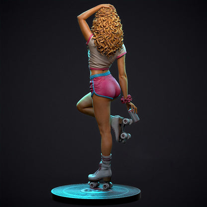 80's Roller Girl Statue 3D-Printed Kit