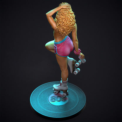 80's Roller Girl Statue 3D-Printed Kit