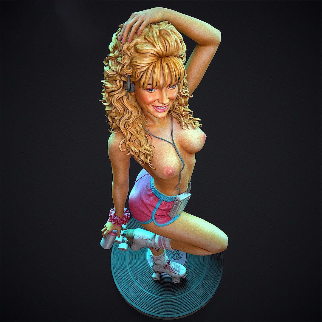 80's Roller Girl Statue 3D-Printed Kit