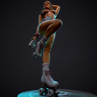 80's Roller Girl Statue 3D-Printed Kit