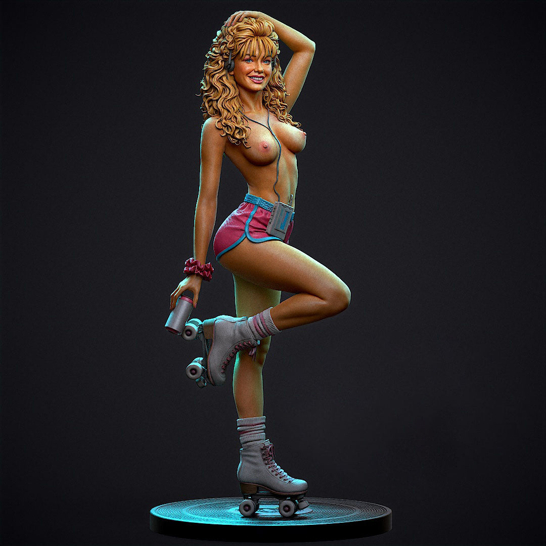 80's Roller Girl Statue 3D-Printed Kit