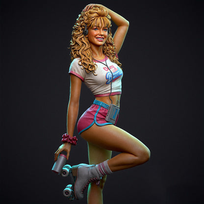 80's Roller Girl Statue 3D-Printed Kit