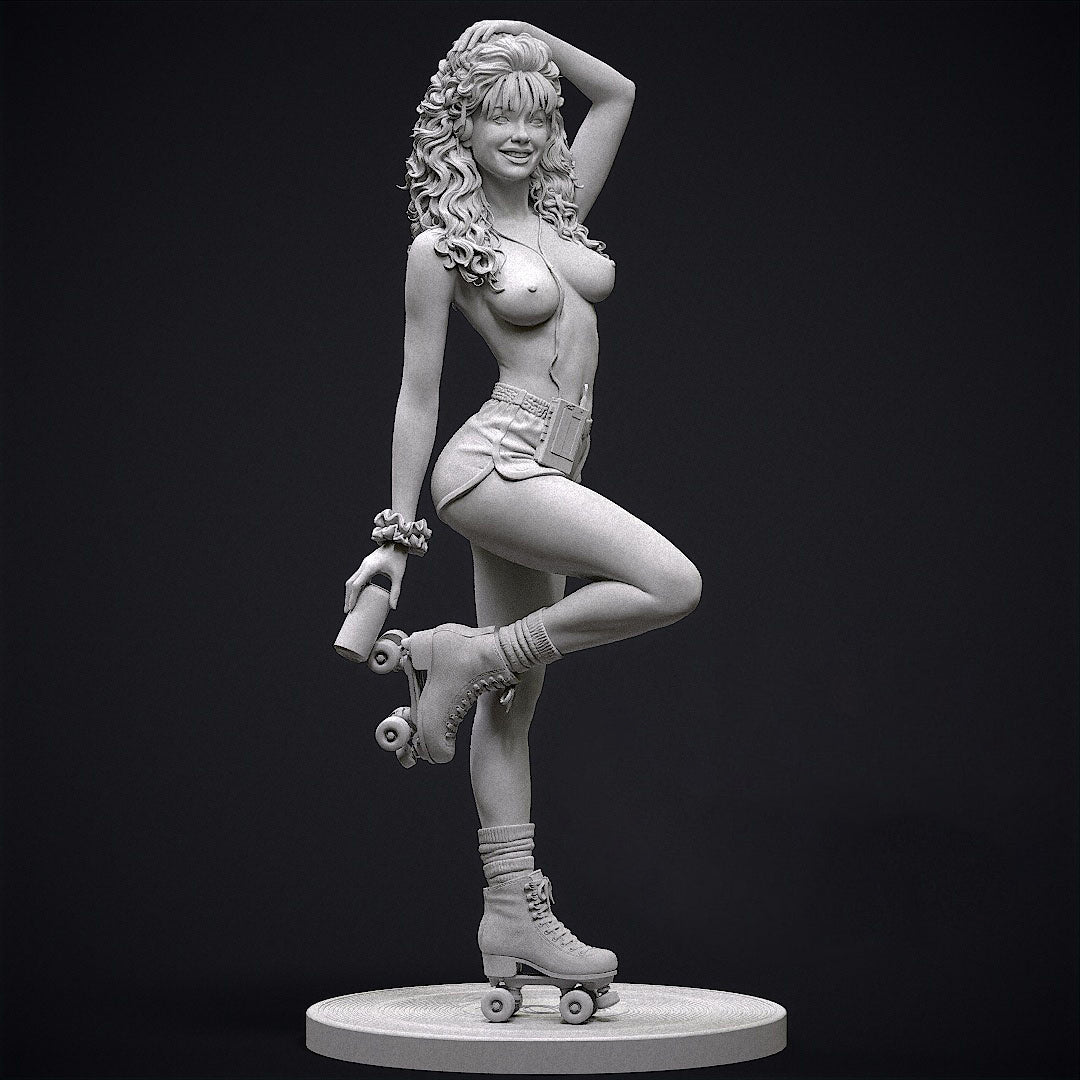 80's Roller Girl Statue 3D-Printed Kit