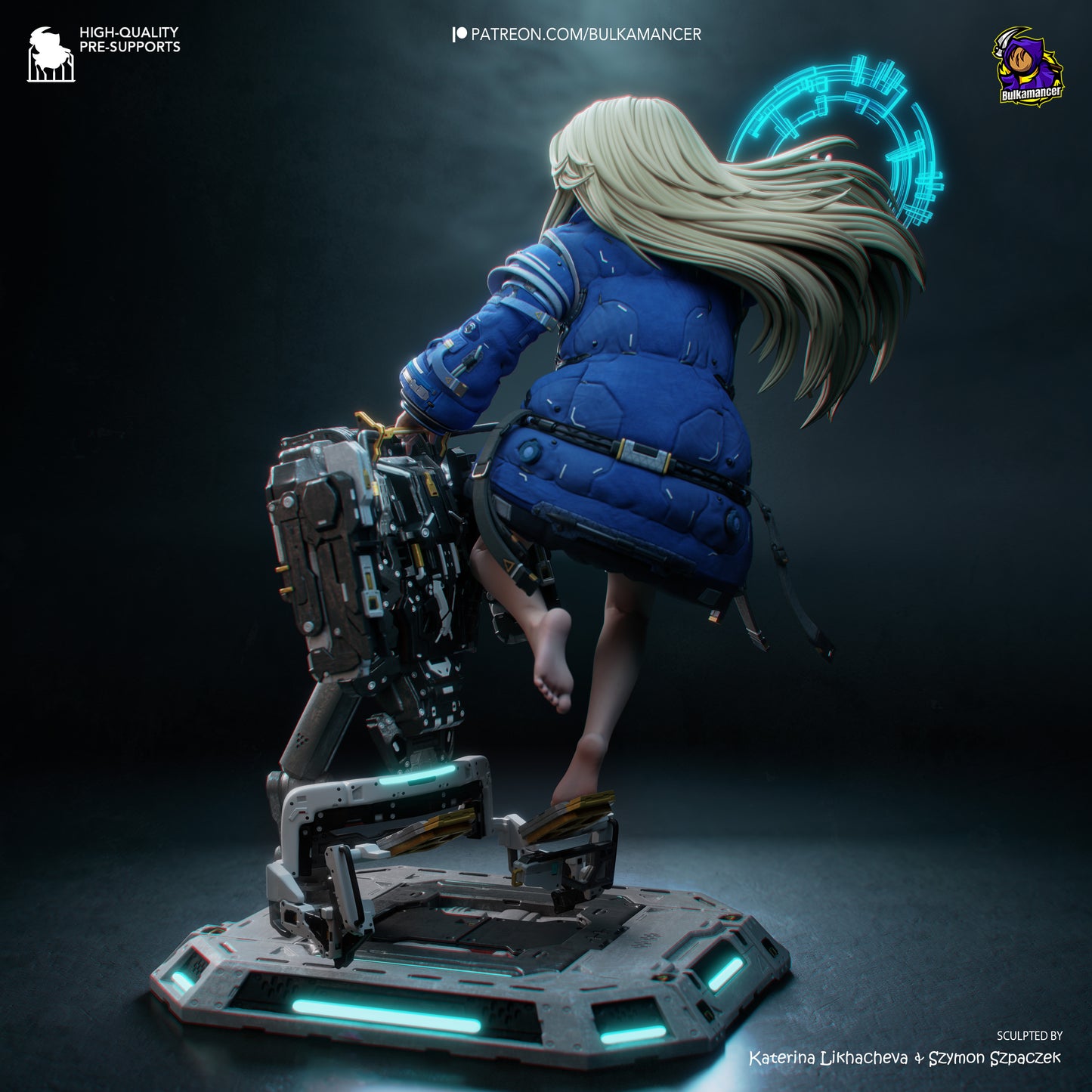 Diana (Pragmata) Statue 3D-Printed Kit