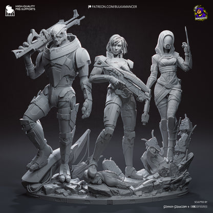 Mass Effect Diorama Statue 3D-Printed Kit