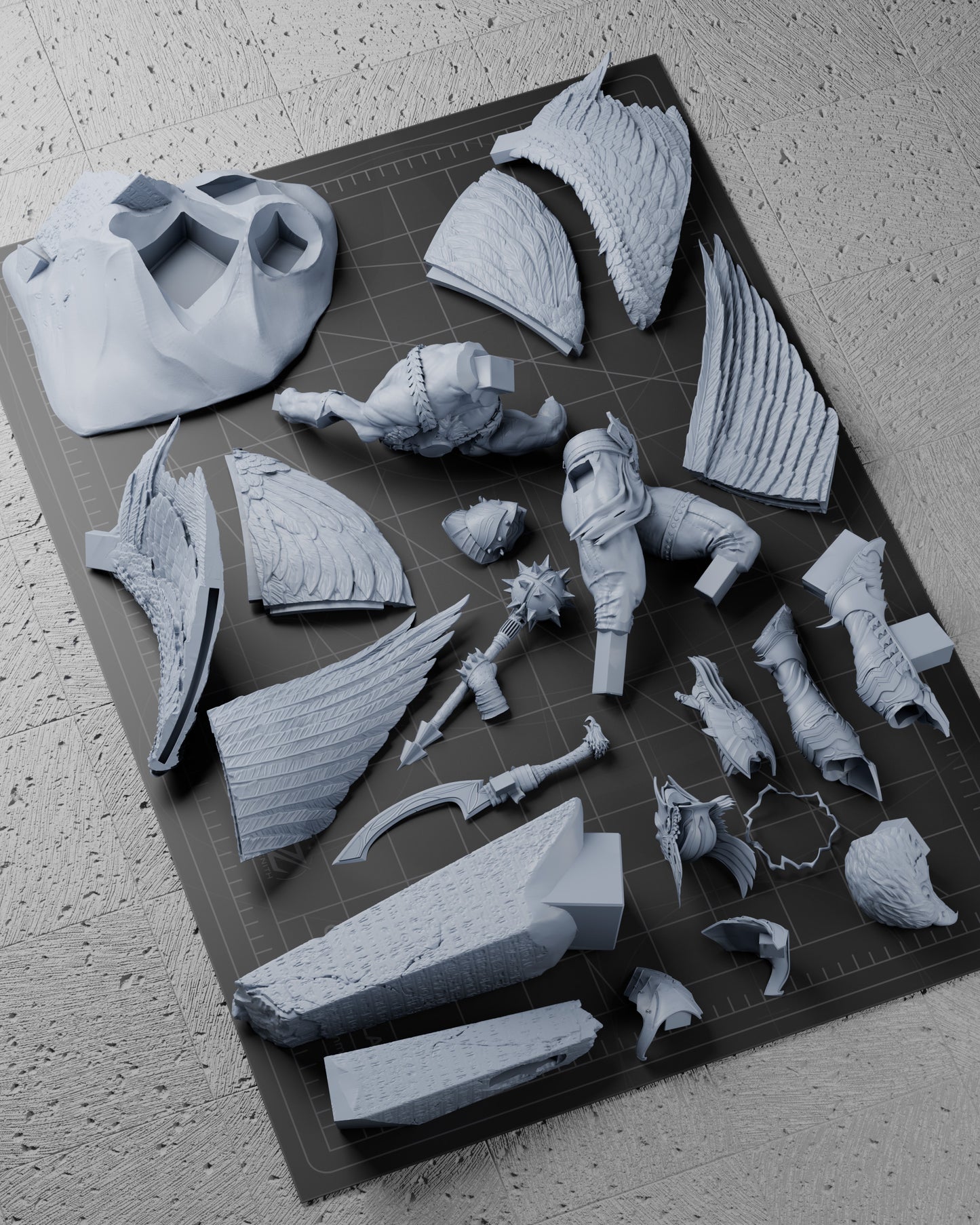 Hawkman Statue 3D-Printed Kit
