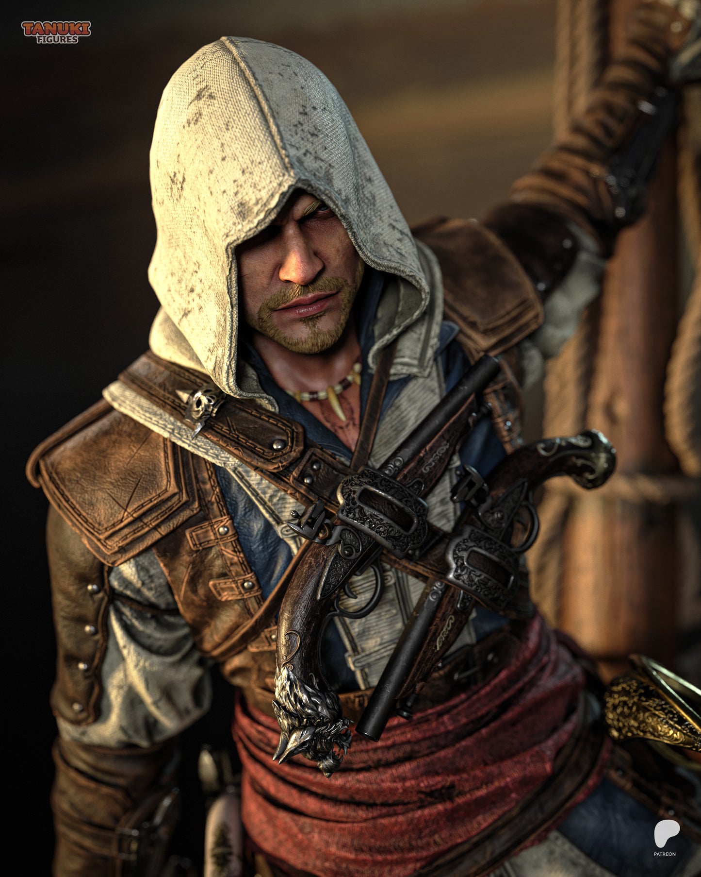 Edward Kenway Statue 3D-Printed Kit