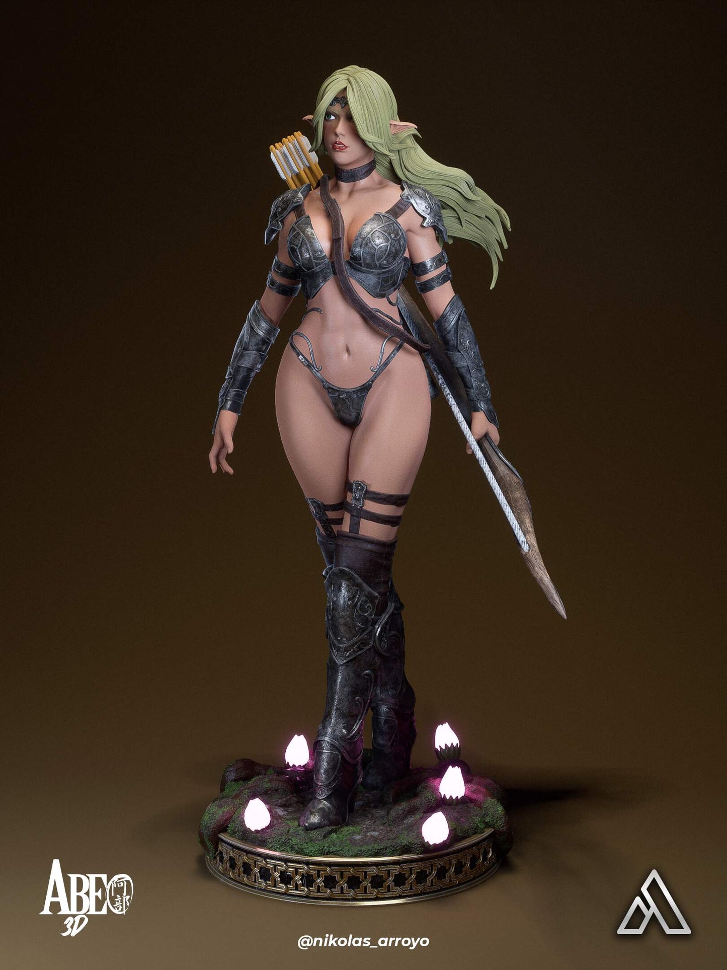 Elaria Shadowleaf Statue 3D-Printed Kit
