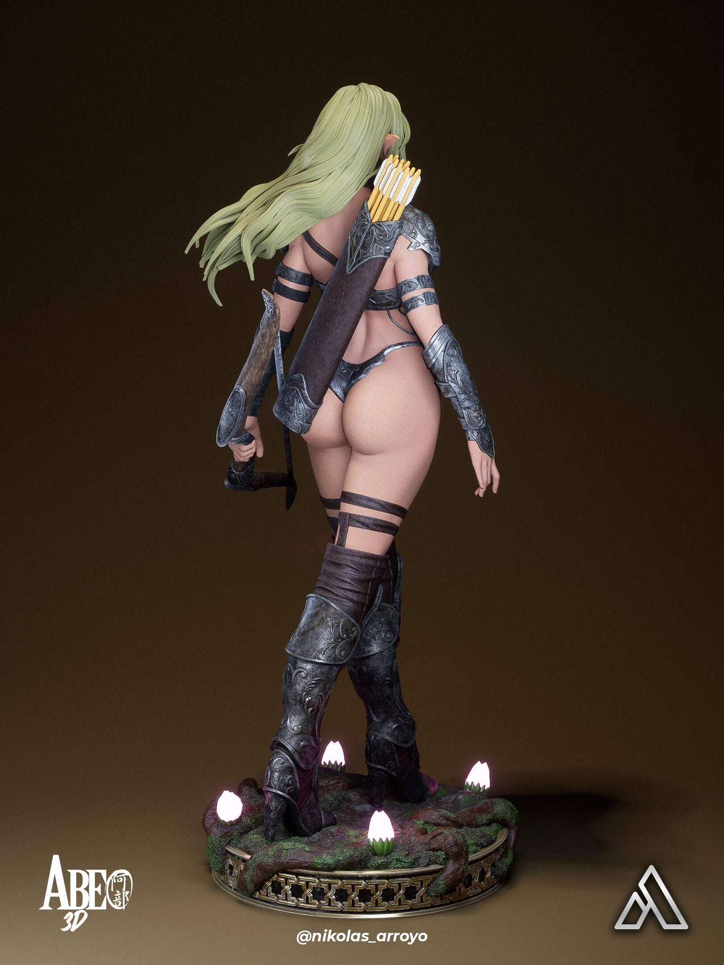 Elaria Shadowleaf Statue 3D-Printed Kit
