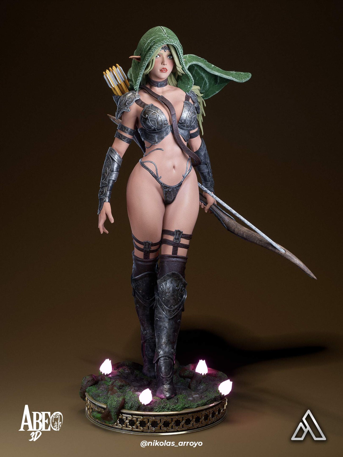 Elaria Shadowleaf Statue 3D-Printed Kit