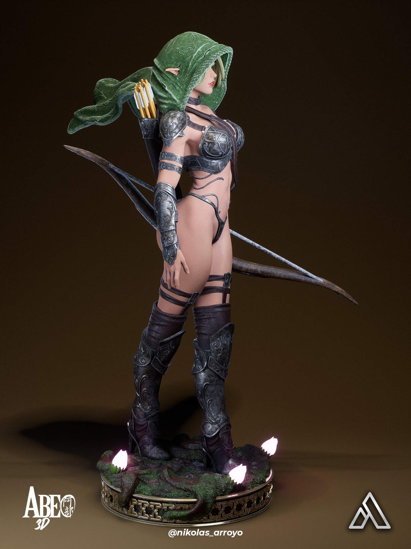 Elaria Shadowleaf Statue 3D-Printed Kit