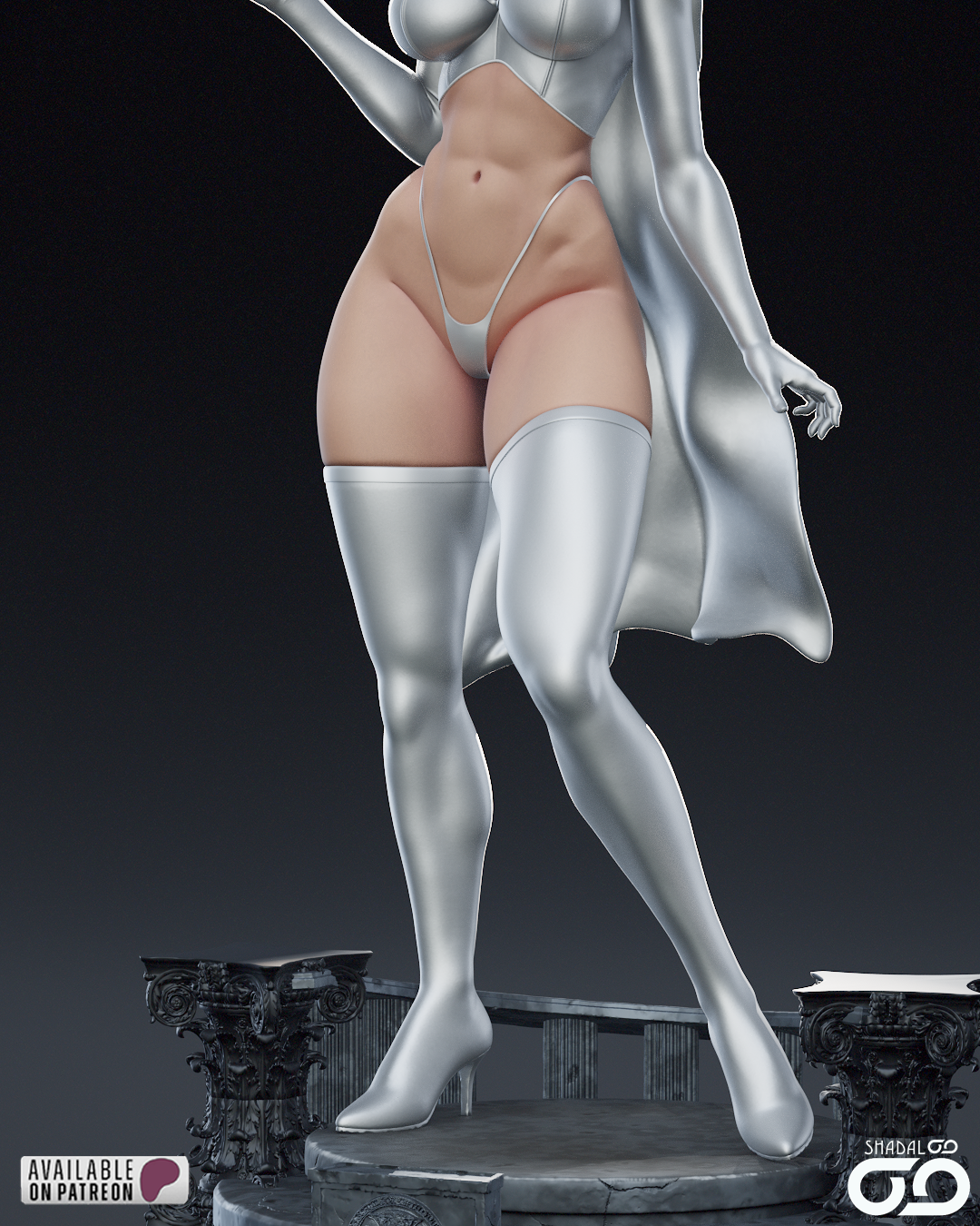 Emma Frost Statue 3D-Printed Kit