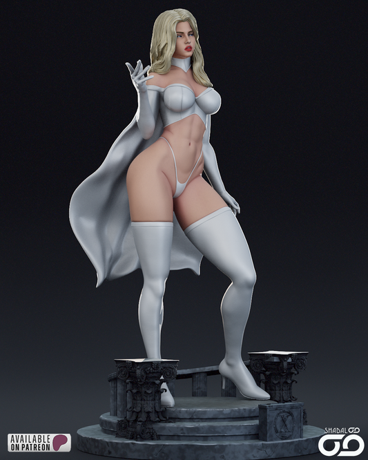Emma Frost Statue 3D-Printed Kit