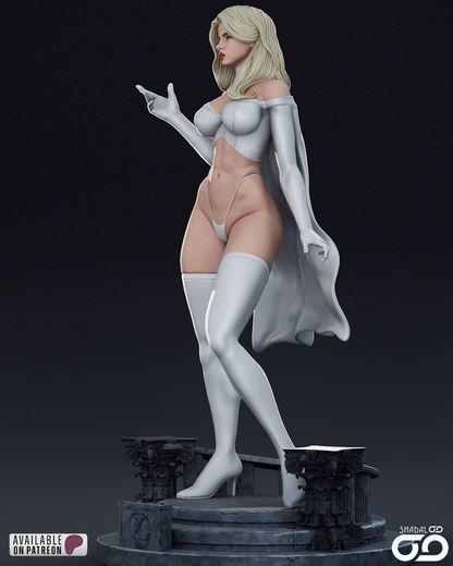 Emma Frost Statue 3D-Printed Kit