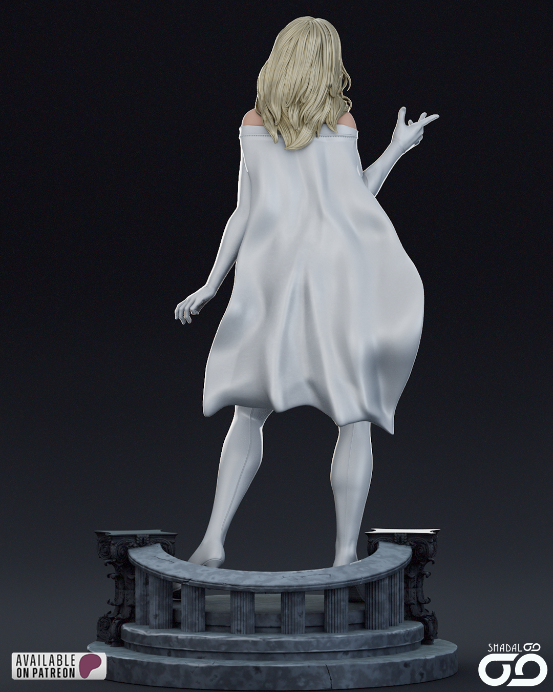 Emma Frost Statue 3D-Printed Kit