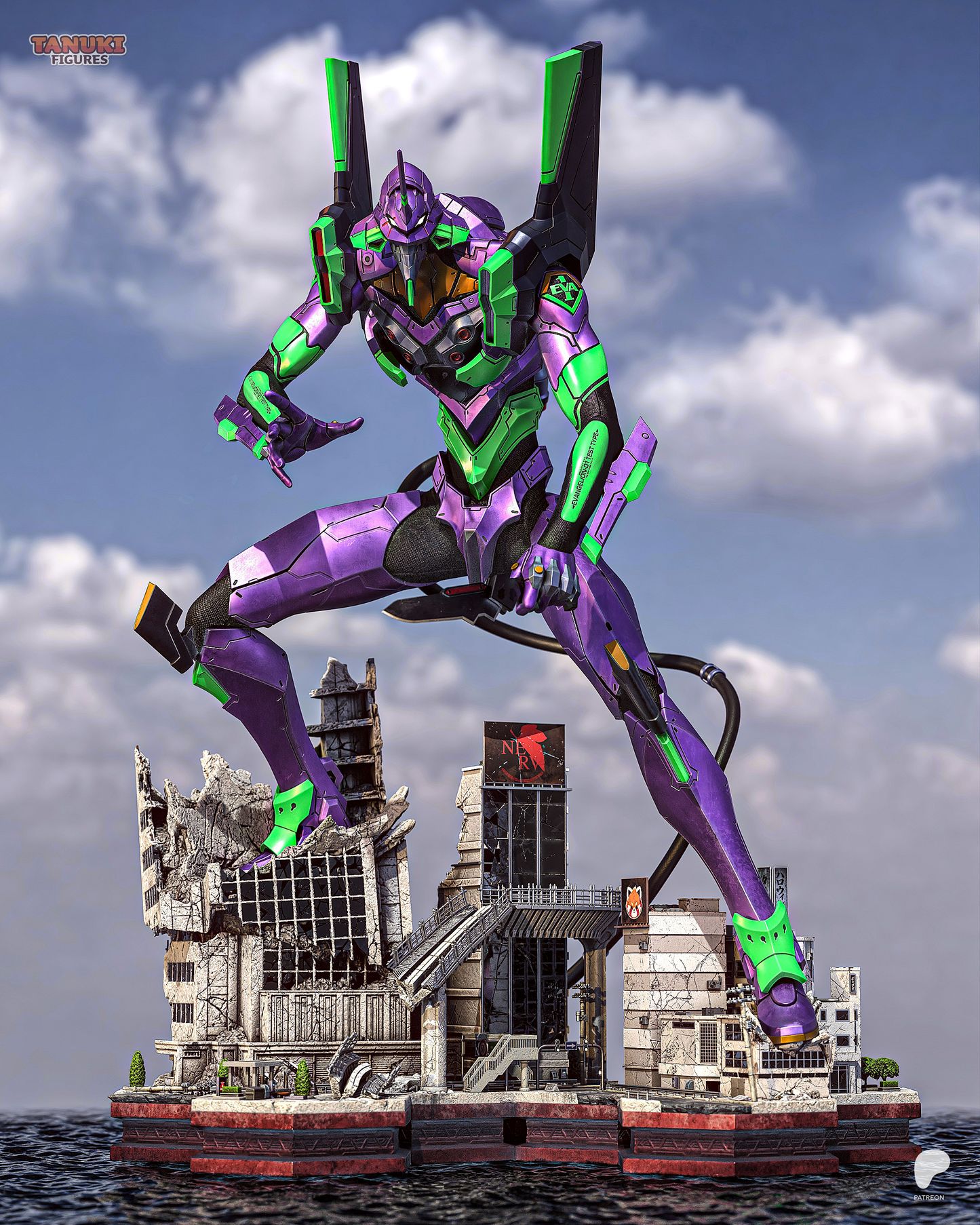 Eva 01 Statue 3D-Printed Kit